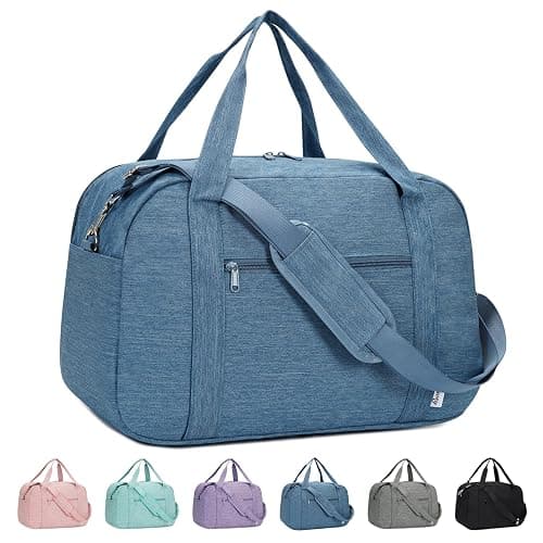 Narwey 18" Carry on Bag with Laptop Compartment 14 Inch Travel Duffel Bag for Spirit Airlines Personal Item Bag Overnight Weekender Bag with Wet Pocket for Women and Men (Navy Blue) - Image 1