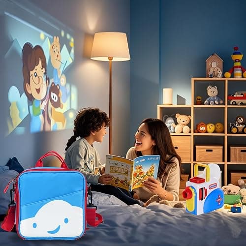 amiumuca Carrying Case Compatible with Little Tikes Story Dream Machine Books Starter Set，Kids Toys Storage Case for Little Tikes for Storybook, Audio Play, Character,with Handle and Shoulder Strap thumbnail 2
