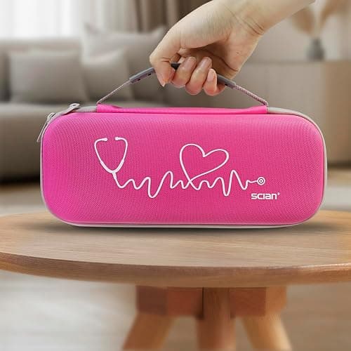 Scian 13 Pcs Stethoscope Case Kits,Supplies Inclued, Perfect Nurse Gift Stethoscope Holder for Nurse Medical Student,Rose Red Portable First Aid Kit Bag with Medical Scissor,Nurse Accessories for Work thumbnail 7