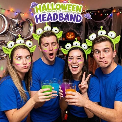 UV-BANS Alien Headband for Alien Costume Women Men & Adult, Halloween Headband Alien Ears Party Cosplay Costume Accessories thumbnail 5