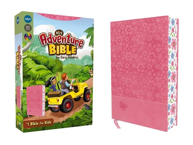 NIrV, Adventure Bible for Early Readers, Leathersoft, Pink, Full Color - Image 1
