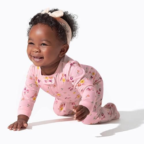 Onesies Brand baby-girls 4-pack Sleep 'N Play Footies Multi Pack thumbnail 2