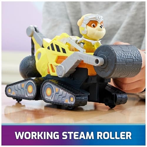 Paw Patrol: The Mighty Movie, Construction Toy Truck with Rubble Mighty Pups Action Figure, Lights and Sounds, Kids Toys for Boys & Girls 3+ thumbnail 7