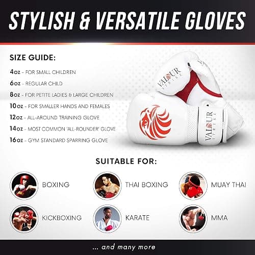 Valour Strike Boxing Gloves for Men & Women | British Family Brand | 8–16oz Training & Sparring Gloves for Boxing, Kickboxing, Muay Thai, MMA & Boxercise thumbnail 4