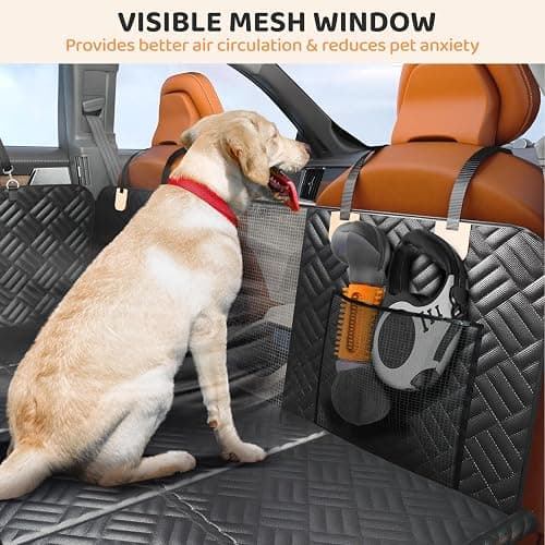 PROZAR Dog Car Seat Cover for Back Seat, Hard Bottom Back Seat Extender for Dogs - Supports 400lbs, Back Seat Pet Cover, Dog Hammock for Car SUV and Trucks thumbnail 4