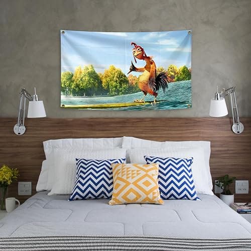 Chicken Flag 3x5 Ft with 4 Brass Grommets for College Dorm Living Room Bedroom Home Office Wall Decor or Outdoor Courtyard Deco (Chicken Flag) thumbnail 7