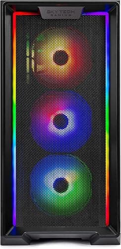 Skytech Nebula Gaming PC Desktop, Ryzen 5 5500 3.6 GHz (4.2GHz Turbo Boost), NVIDIA RTX 3050 6GB GDDR6, 500GB SSD, 16GB DDR4 RAM 3200, 650W Gold PSU, Wi-Fi, Win 11 thumbnail 3