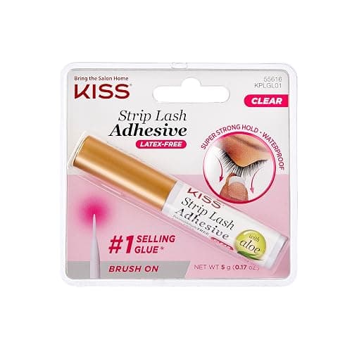 KISS Lash Adhesive, Lash Glue, 24hr Strip Eyelash Adhesive, Clear, Includes Lash Adhesive, Long Lasting Wear, Can Be Used with Strip Lashes and Lash Clusters - Image 1