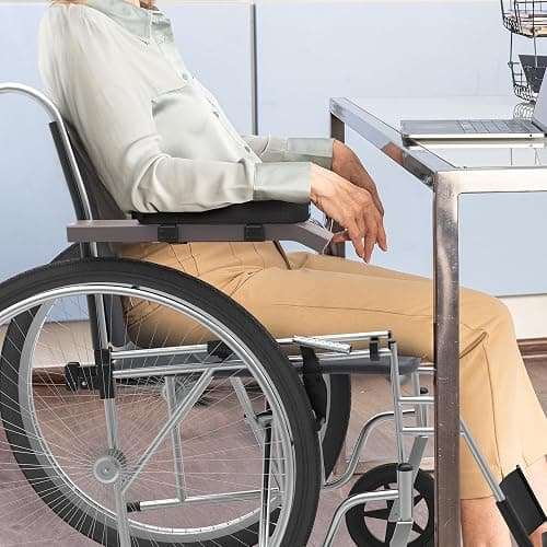 Everlasting Comfort Office Chair & Wheelchair Arm Pads - Cooling Memory Foam Arm Rest Cover for Desk, Gaming Chair, Wheelchair Armrest Pads thumbnail 2