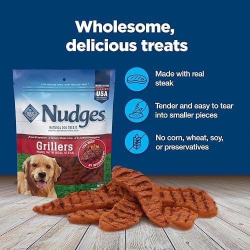 Blue Buffalo Nudges Grillers Natural Dog Treats, Steak, 10oz thumbnail 7