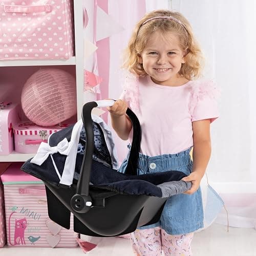 Bayer Design Classic Blue Reborn Car Seat for 46 cm Dolls, Pram Compatible thumbnail 2