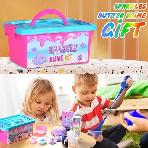 inksbui Confetti Slime Kit, Sparkling, Glimmer, Crunchy, Foam, Jelly Cubes Slime, Stress Relief Toys, Party Favors for Kids, for Girl Boys 6 7 8 9 10 11 12 thumbnail 6