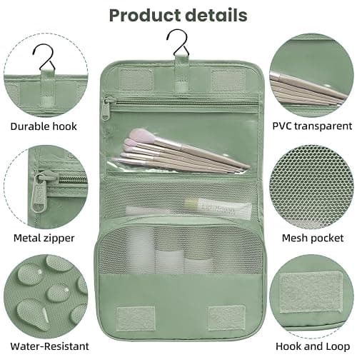 BAGAIL 10 Set Packing Cubes Various Sizes Packing Organizer for Travel Accessories Luggage Carry On Suitcase-Matcha Green thumbnail 4