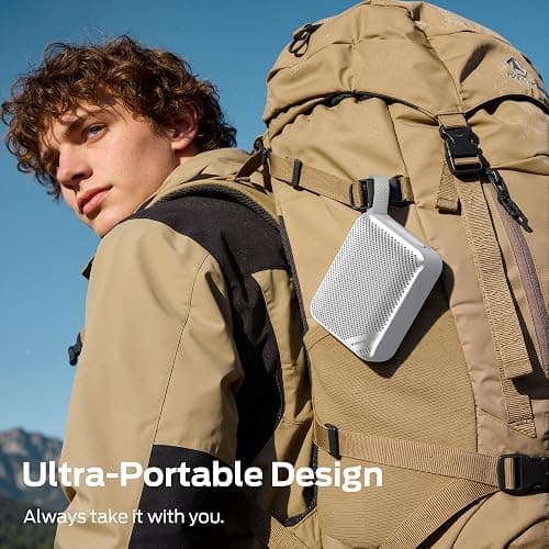 Monster S360 Portable Bluetooth Speaker, IPX7 Waterproof, Bluetooth 6.0, 20H Playtime, Powerful Stereo Sound, Support TF Card, Clear Hands-Free Calling Speaker for Home, Outdoors and Travel, Gray thumbnail 3