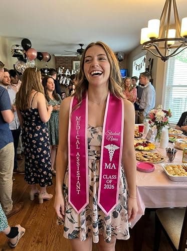 Chillever Personalized Medical Assistant Stole Custom Name MA Graduation Sash Class 2026 Gift Healthcare Graduate Ceremony thumbnail 4