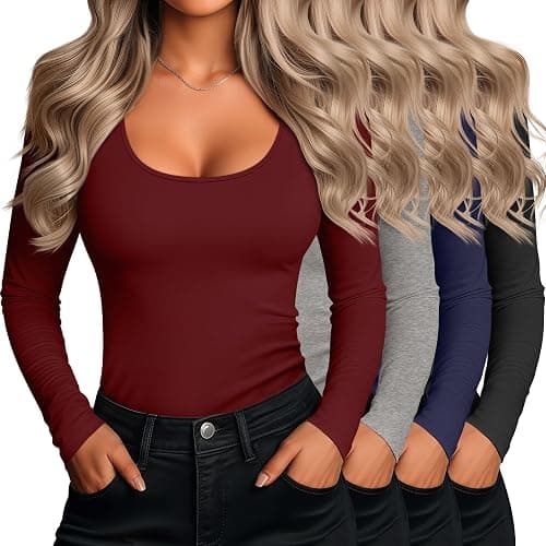 (4 pack) Oakgarden women's long-sleeve shirts - Image 1