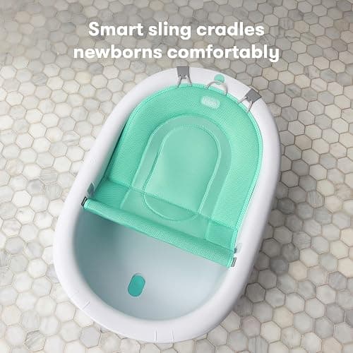 Frida Baby 4-in-1 Grow-with-Me Baby Bathtub, Baby Tub for Newborns to Toddler with Removable Bath Seat & Backrest for Bath Support in Tub thumbnail 2