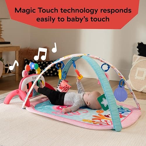 Baby Einstein Ocean Explorers 4-in-1 Kickin Tunes Jellyfish Jamboree Music & Language Discovery Gym, Pink, Ages 0 Months and Up thumbnail 7