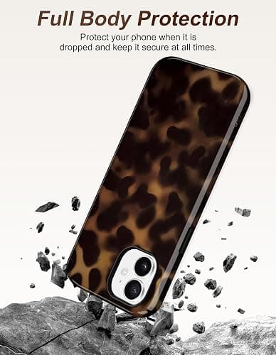 Jusy Compatible with MagSafe Brown Tortoise Shell Print Phone Case for iPhone 11, Amber Trendy Luxury Magnetic Soft TPU and Hard PC Protective Phone Cover for Women Girls - Tortoise Shell thumbnail 3