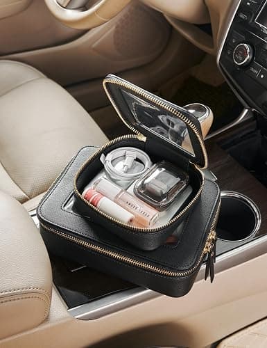 Popvibe Clear Makeup Bag Travel Cosmetic Case Transparent Toiletry Bag with Zipper, Portable Make Up Organizer Traveling Compact Car Bag for Essentials thumbnail 4