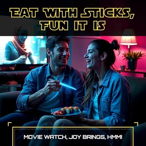 Lightsaber Chopsticks Light Up Star Wars Chopstick Light Up Mini Light Saber Chopsticks for Adults Cool Chopstick Light Saber Sticks Led Chop Sticks Jedi Stix Blue Red 2 Pairs thumbnail 2
