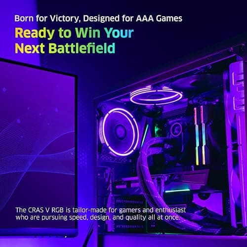 KLEVV CRAS V RGB DDR5 32GB (2x16GB) 7600MHz CL36 A-DIE 1.4V Gaming Desktop Ram Memory SK Hynix Chip XMP 3.0 / AMD Expo Ready - White (KD5AGUA80-76B360J) - 32GB (2 x 16GB) - 7600MHz - White thumbnail 7