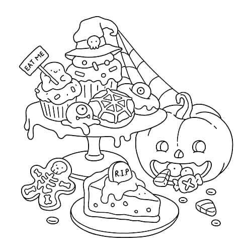 Spooky Fuzzy: Cute Creepy Coloring Book for Adults and Teens for Relaxation (Fuzzy Friends Coloring) thumbnail 9