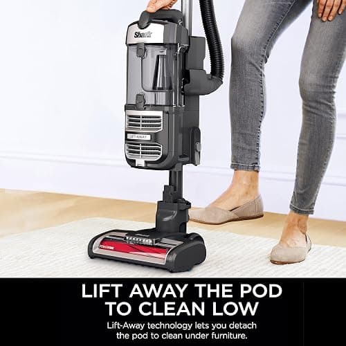 Shark UV730 Navigator Lift-Away Upright Vacuum, PowerFins HairPro Self-Cleaning Brushroll, HEPA Filter with Anti-Allergen Technology, LED Headlights, Swivel Steering, Gray (Renewed) thumbnail 3