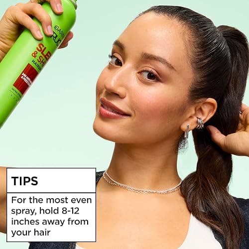 Garnier Fructis Sleek & Shine Hairspray, Provides 24-Hour Anti-Humidity and Frizz Control, Extra Strong Hold, Infused with Bamboo Extract for Ultra-Smooth Hair, 8.25 oz (Packaging May Vary) thumbnail 8