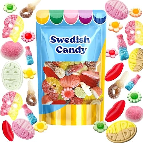 BUBS Swedish Candy – Sour & Sweet Pick and Mix – Assorted Scandinavian Gummy Candy, Soft and Chewy Texture, Bulk Bag – Made in Sweden - Image 1
