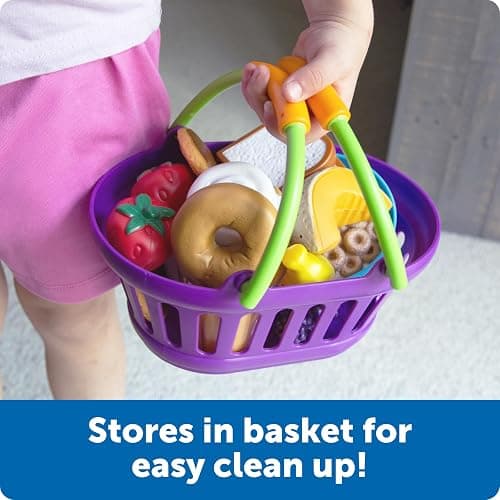 Learning Resources New Sprouts Breakfast Foods Basket - 16 Pieces, Ages 18+ months Pretend Play Food for Toddlers, Toddler Kitchen Toys, Preschool Learning Toys thumbnail 4