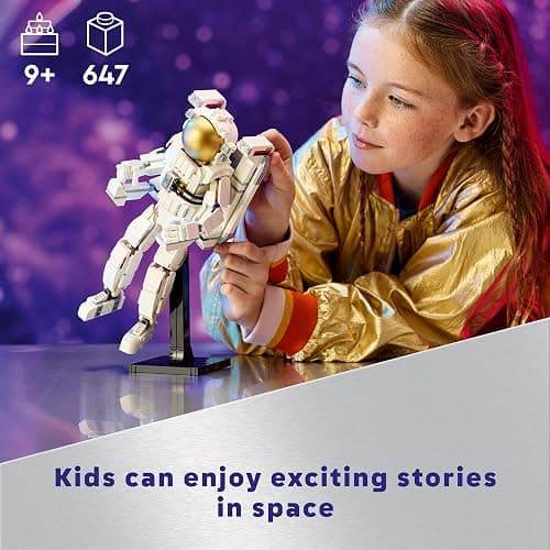 LEGO Creator 3 in 1 Space Astronaut Toy, Building Set Transforms from Astronaut Figure to Space Dog to Viper Jet, Space-Themed Gift Idea for Boys and Girls Ages 9 Years Old and Up, 31152 thumbnail 3