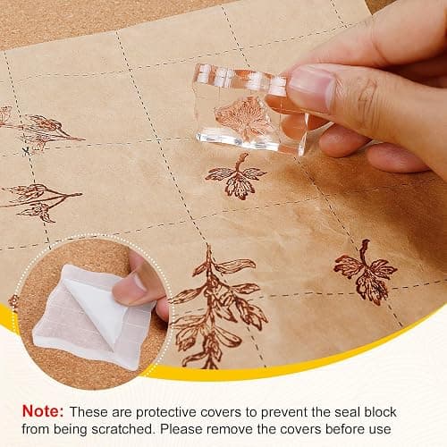 7 Pieces Acrylic Stamp Block Assorted Sizes Clear Acrylic Mounting Blocks set, Decorative Stamp Blocks with Grid Lines for Scrapbooking Crafts Making thumbnail 4