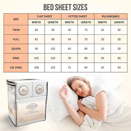 Abeero Home Queen Sheet Set - Luxury Hotel Bed Sheets - Soft Cooling Sheets with Elastic Corner Straps - Deep Pockets Microfiber Bedsheet - Bedding Sheet & Pillowcases - 4 Piece (Queen Size, White) thumbnail 6
