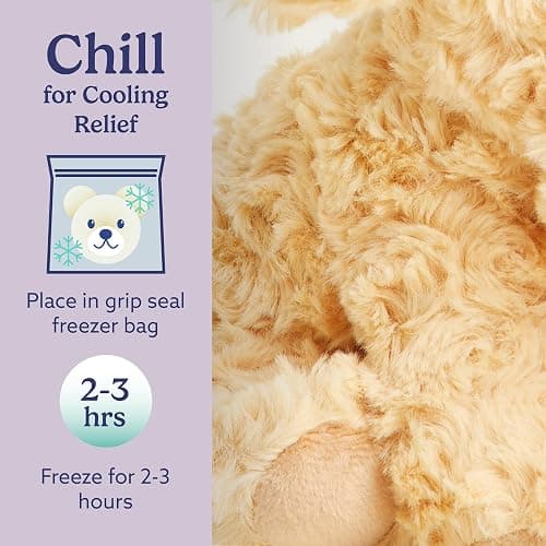 warmies Junior Microwavable & Weighted Stuffed Animals, Golden Dog - Heated Stuffed Animal Plushie for Warmth & Comfort - Cute Soft Plush Toys for Adults & Children (Boys, Girls, Babies & Toddlers) thumbnail 5