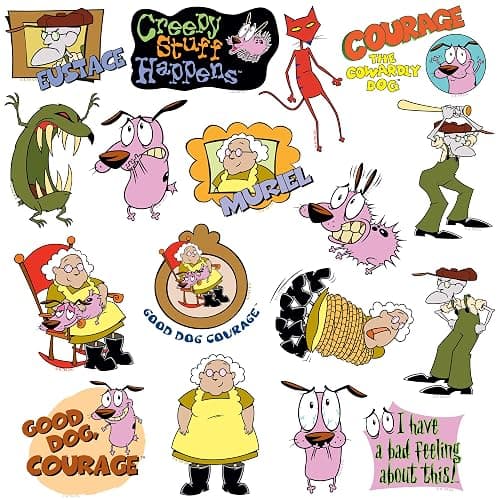 Courage The Cowardly Dog 50ct Vinyl Large Deluxe Stickers Variety Pack - Laptop, Water Bottle, Scrapbooking, Tablet, Skateboard, Indoor/Outdoor thumbnail 5