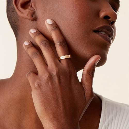 PAVOI 14K Gold Plated Twist Stacking Ring | Bands for Women thumbnail 4