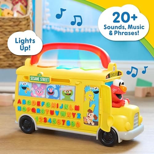 Sesame Street Elmo's Learn & Go School Bus Interactive Toy with Lights and Sounds, Toddlers Learn The Alphabet, Phonics, Numbers, Music, & More, Toy for Girls, Boys, Kids, Ages 2 and Up by Just Play thumbnail 3