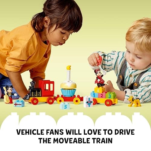 LEGO DUPLO Disney Mickey & Minnie Mouse Birthday Train Toy - Building Blocks for Toddlers, Ages 2+ - Pretend Play Learning Toy for Girls & Boys - Gift for Birthday - 10941 thumbnail 4