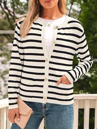 LILLUSORY Women Cardigan Sweaters Fall Outfit Clothes Fashion Cropped Jackets Trendy 2025 Casual Long Sleeve Tops thumbnail 6