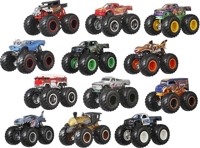 Hot Wheels Monster Trucks, Set of 12 1:64 Scale Die-Cast Toy Trucks for Kids and Collectors, Styles May Vary (Amazon Exclusive) thumbnail 2
