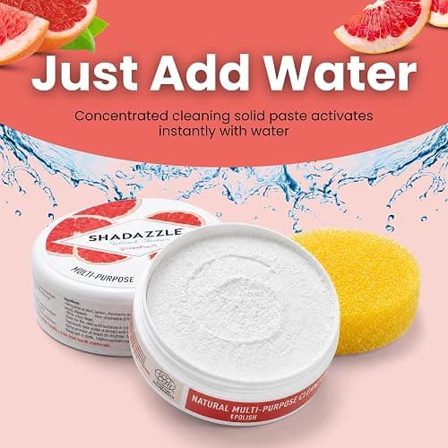 Shadazzle Natural All Purpose Cleaner and Polish, 1 Pack Grapefruit Scent | Clean & Polish Surfaces, All Natural Ingredients, Easy to Rinse, For Kitchen, Bathroom, Tiles, Glass, Sink, Stainless Steel thumbnail 8