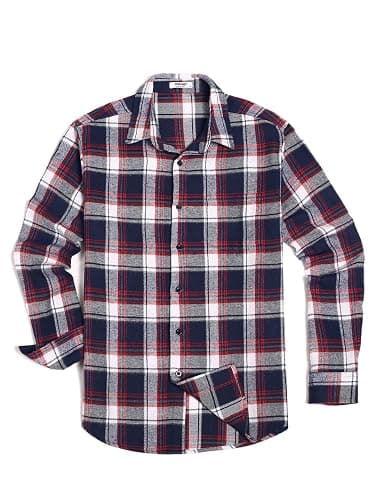 COOFANDY Mens Flannel Shirts Long Sleeve Button Down Shirt with Pocket Casual Shirts Work Shirts for Men thumbnail 5