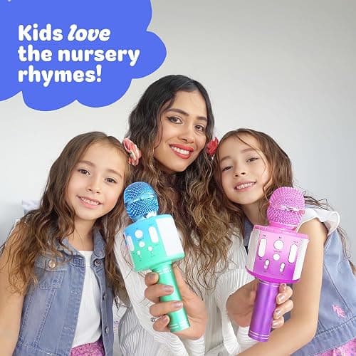 Move2Play, Kids Karaoke Microphone | Includes Pre-Loaded Songs & Bluetooth | Kids Birthday Party Gift | Toy for All Ages 2, 3, 4, 5, 6+ Year Old Girls, Boys & Toddlers thumbnail 2