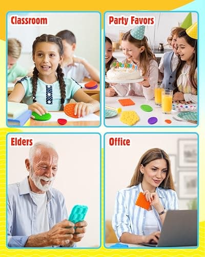 Helsort 16 Pack Textured Worry Stones, Sensory Fidget Toys for Kids Adults | Anxiety Relief, Sensory Toy for Autism ADHD Kids Calming, Quiet Small Fidgets for Classroom Prizes, Back to School Supplies thumbnail 7