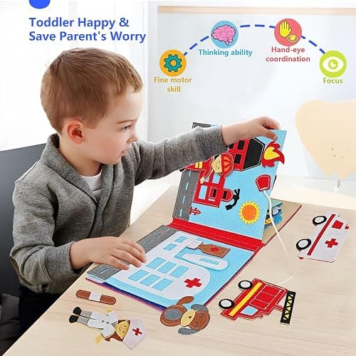 Sendhjurf Montessori Book Busy Board Activity Role Play Books for Toddlers 3-5 Year Old Girls Boys Toys Brithday Gifts thumbnail 8