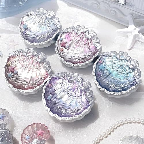 Flower Knows Shell's Jewel Collection Silk Satin Blush,Shimmery Peach Pink Powder Blush for Cheeks,Buildable & Blendable Face Makeup,Soft Long-Lasting for Women & Girls,0.18 Oz(03 Coral Seashell) thumbnail 8