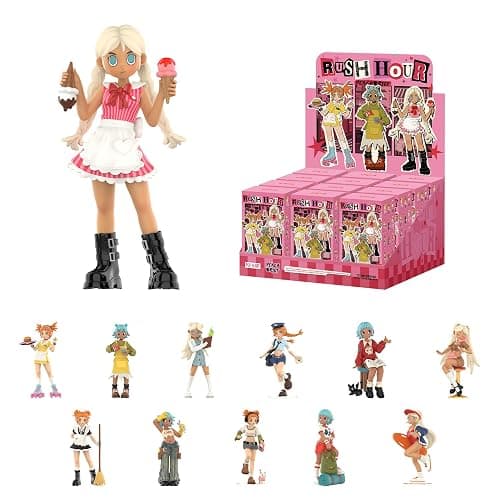 POP MART Peach Riot Rush Hour Series Figures 12PCs Blind Box Figures, Random Design Action Figures Collectible Toys Home Decorations, Holiday Birthday Gifts for Girls and Boys, Whole Set - Image 1