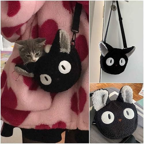 Lefe Liee cute cat purse for girls, kawaii plush anime crossbody bag, cat themed gifts for girls, mini novelty toddler purse for teen, teen trendy stuff, fluffy tote bag thumbnail 5