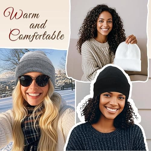NPQQUAN Unisex Beanie Hats for Men Women Winter Knit Beanies thumbnail 7